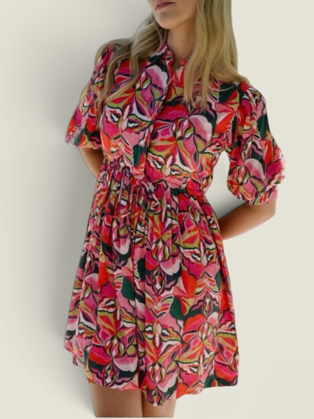 BRITON COURT Eva Mini Cinched
Waist Dress Size Large